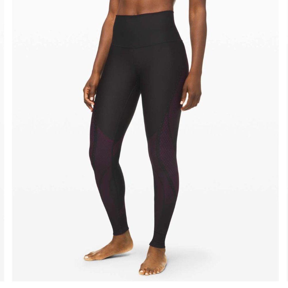 lululemon | NWOT Mapped Out High-Rise Tight 28"| Size 4 | Black/Marvel